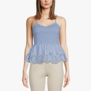 🔥Smocked Top with Scalloped Trim